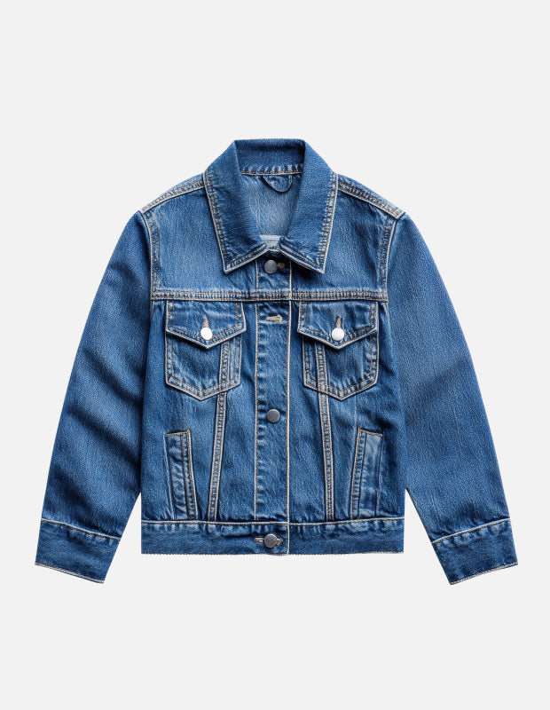 Collar Neck Denim Jacket