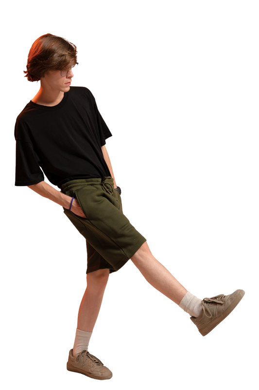 Olive Leisure Shorts for Men