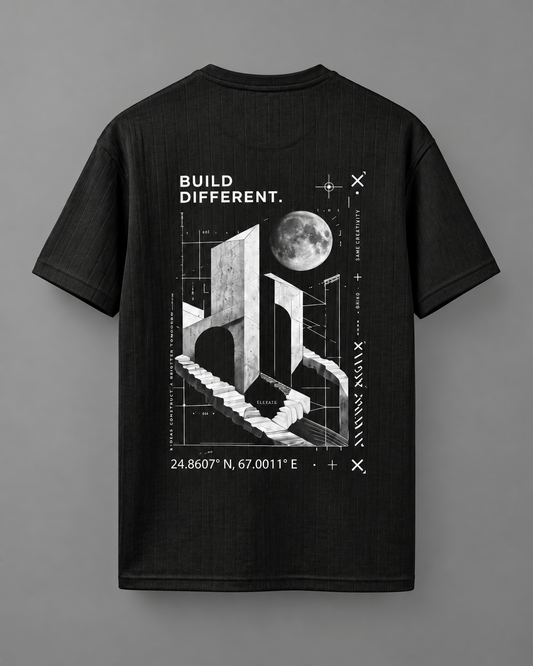 Architectural Blueprint Tee – Onyx Black