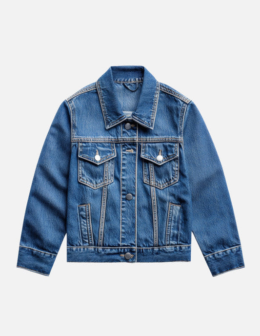 Collar Neck Denim Jacket